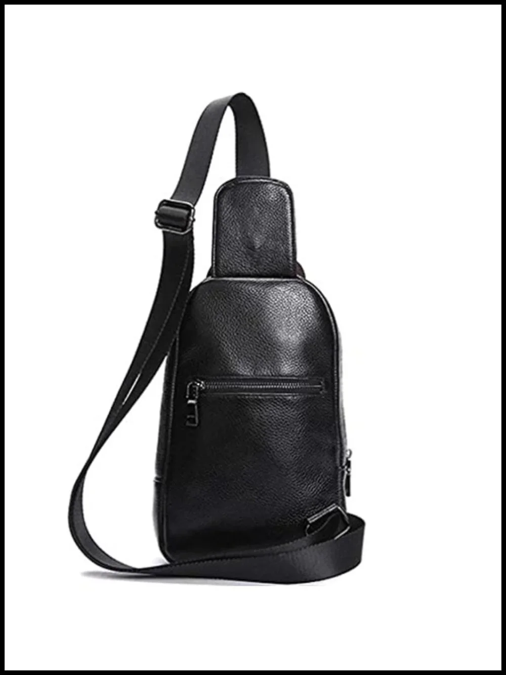 Genuine Leather Sling Chest Bag Crossbody Shoulder Backpack Daypack